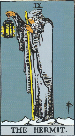 09 The Hermit Tarot Card - Rider Waite Tarot Deck