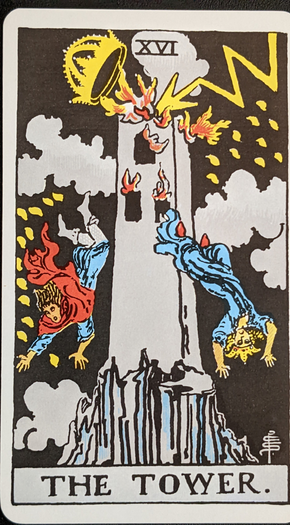 16 The Tower Tarot Card - Rider Waite Tarot Deck