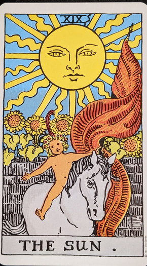 19 The Sun Tarot Card - Rider Waite Tarot Deck