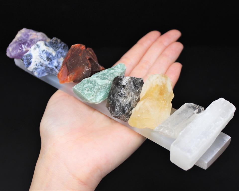 STYLECASTER | Best Places to Buy Crystals | rough crystal chakra set