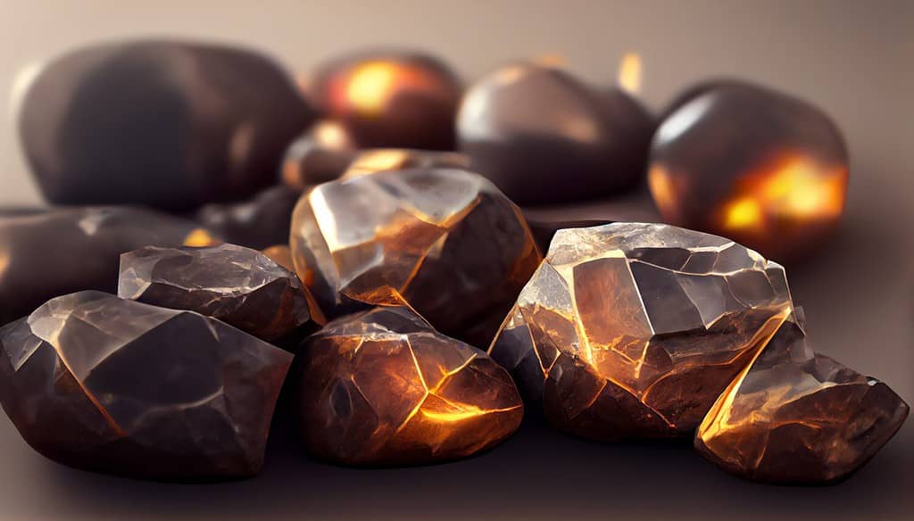 close up of a smoky quartz