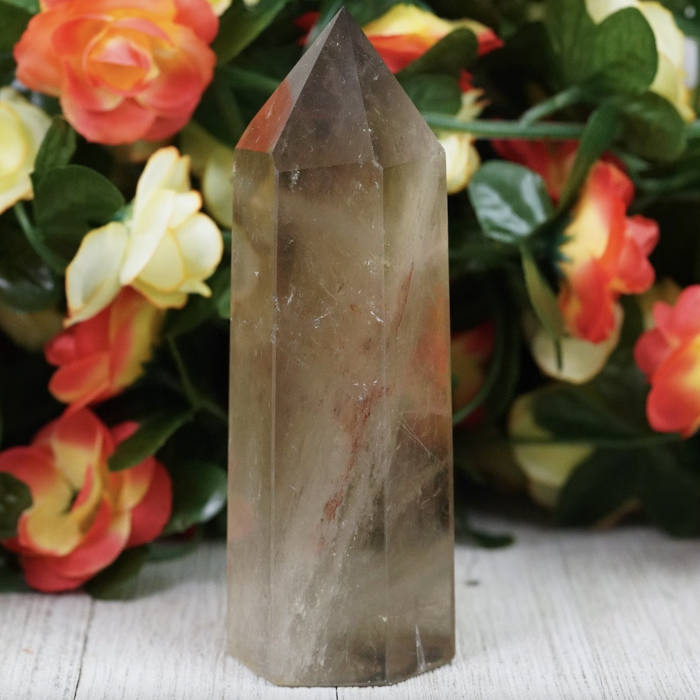 Large Smoky Quartz Crystal Tower