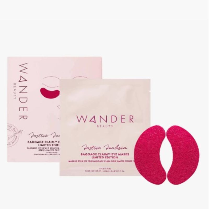Wander Beauty Baggage Claim pink eye masks