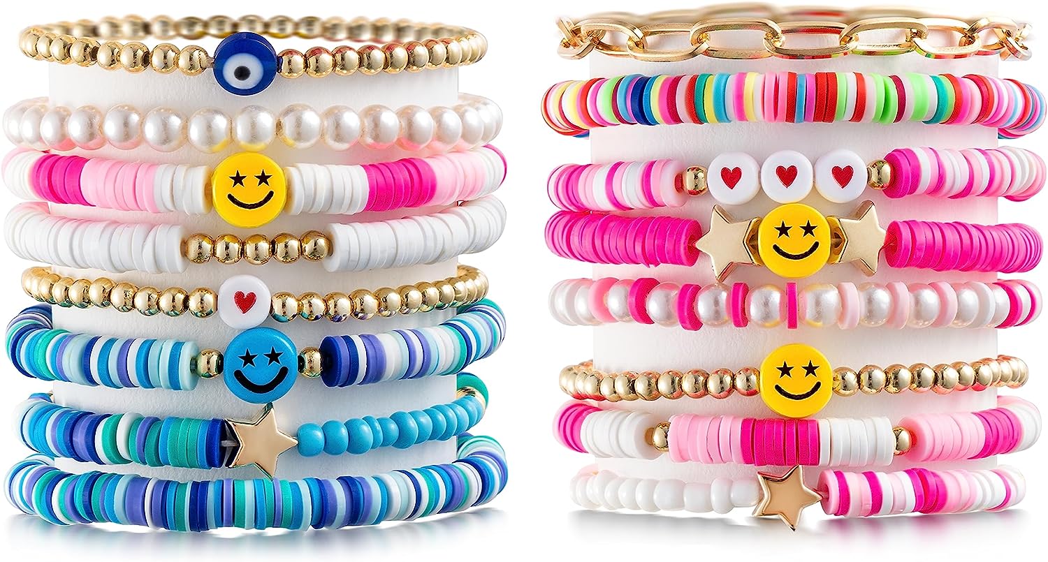 LieToi Preppy Heishi Bracelets Set