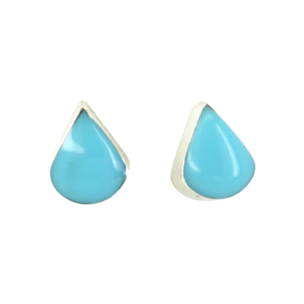 Turquoise Teardrop Studs