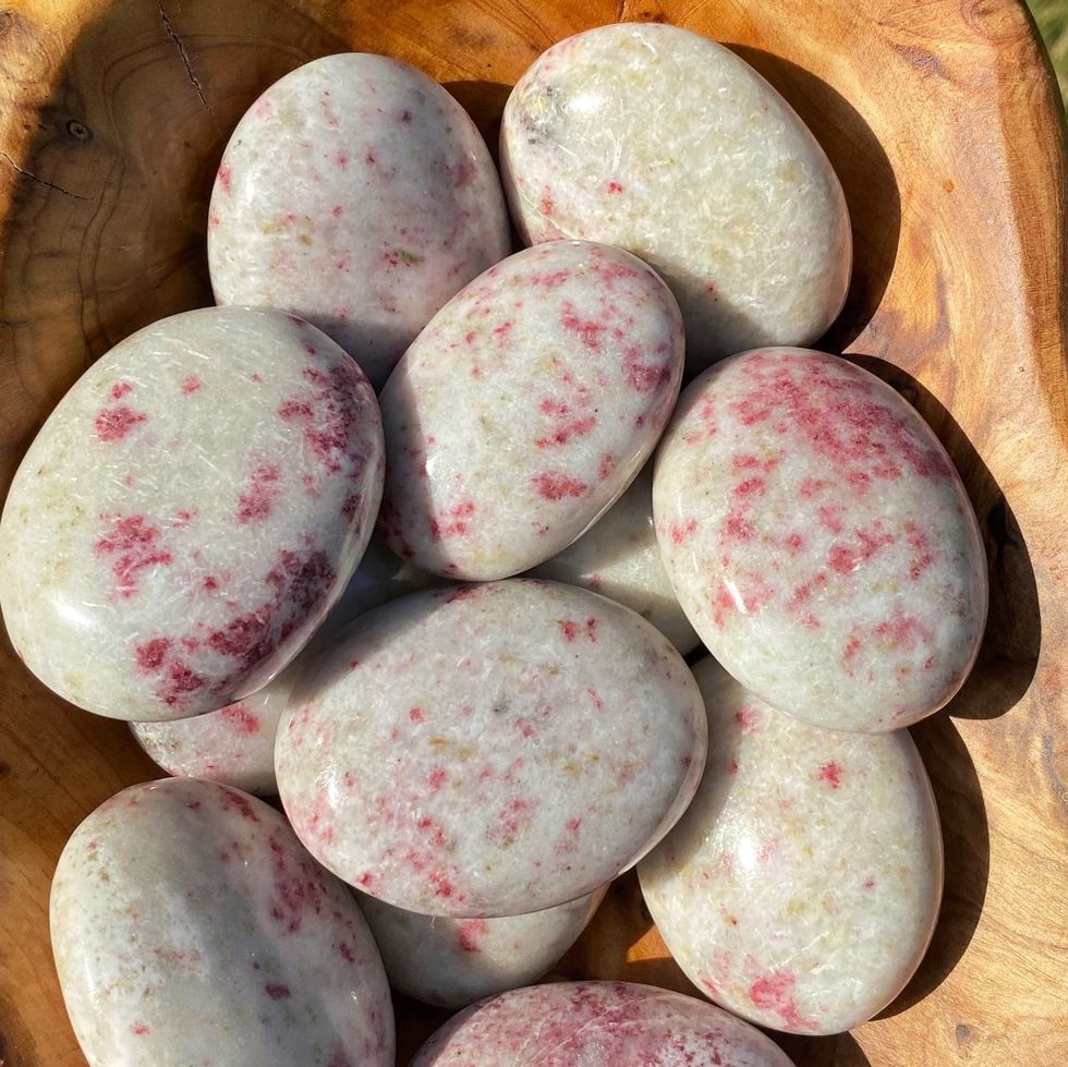 Cinnabar Palm Stones