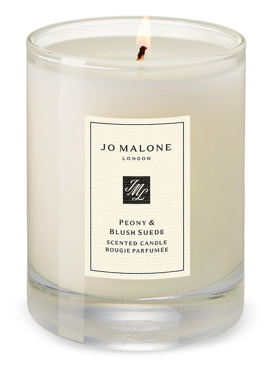 Peony and Blush Suede Candle