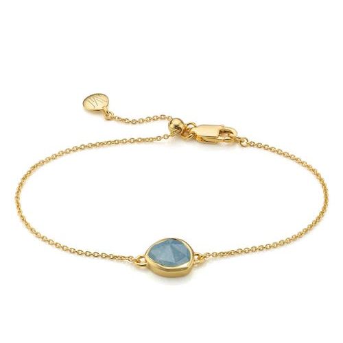 Siren Semiprecious Stone Bracelet in Aquamarine