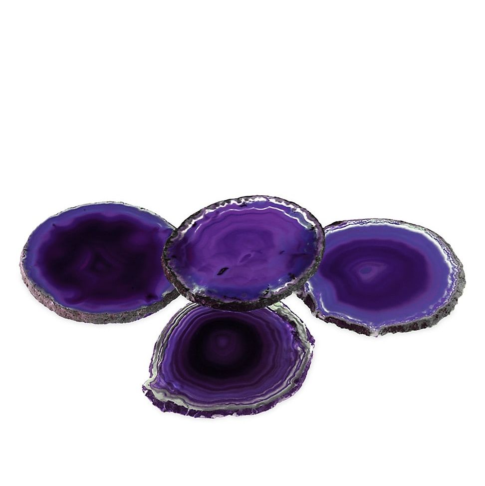 Pedra 4-Piece Agate Coaster Set