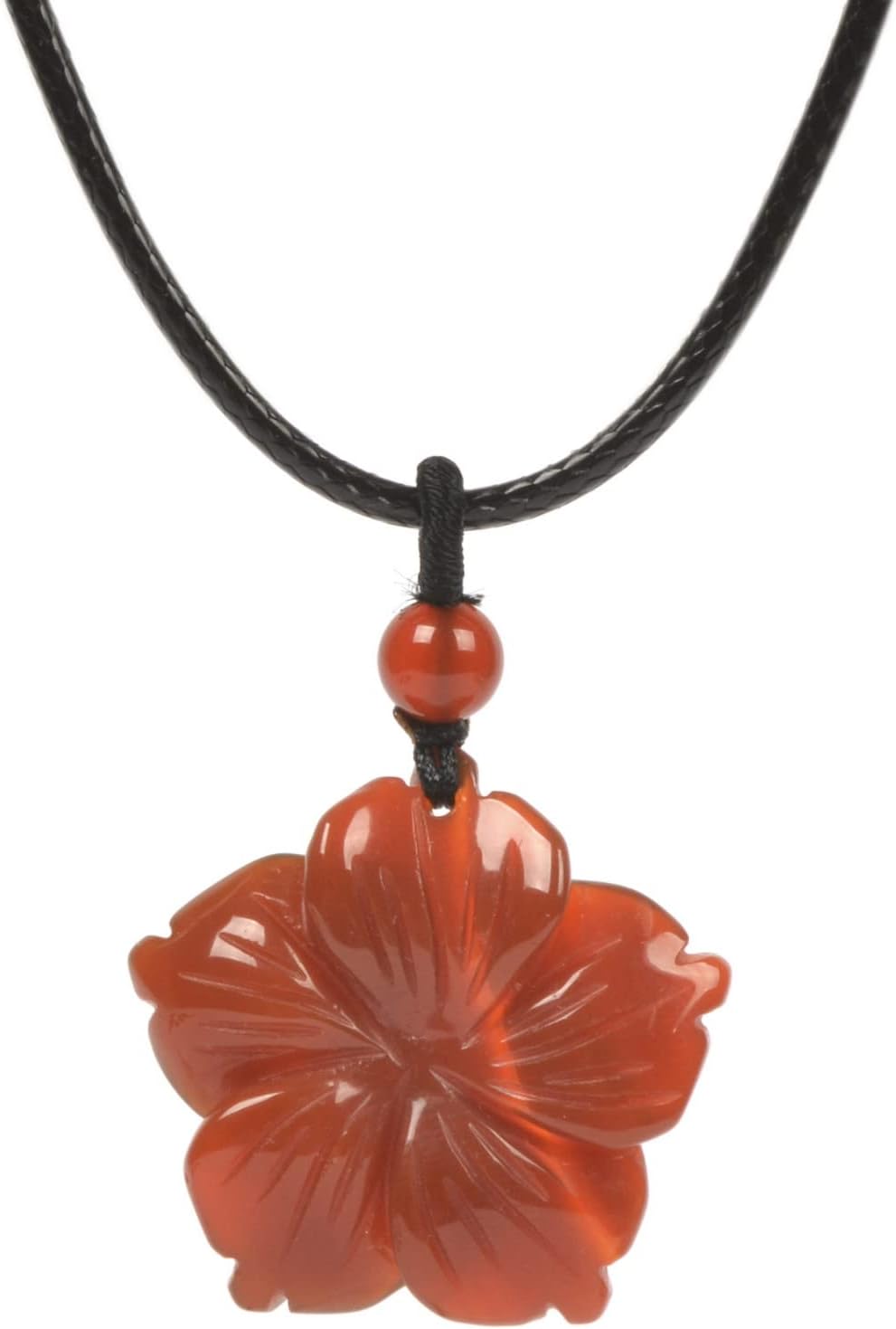 Justinstones Hand Carved Hawaii Flower Pendant Necklace