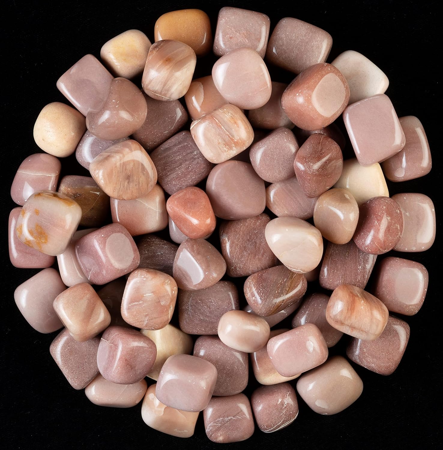 ZAICUS Pink Agate Tumbled Stones